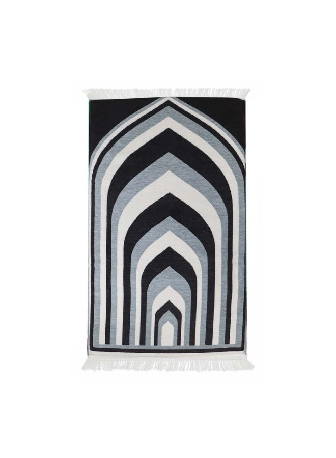 Sundus Royal Turkish Prayer Mat with 3-Layer Memory Foam – Luxury Islamic Prayer Rug for Knee & Joint Support, Extra Soft & Stable, Ideal for Home & Mosque Use (120 × 70 cm) - black - Image 2